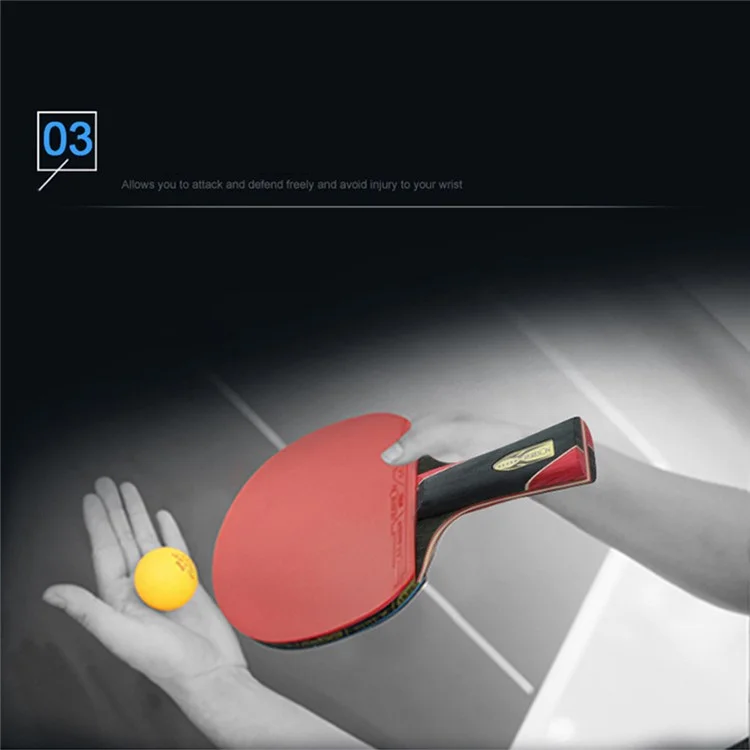 HUIESON HS-WX 1PC 5-Star Ping Pong Paddle Table Tennis Bat Table Tennis Racket for Training - Handshake Grip