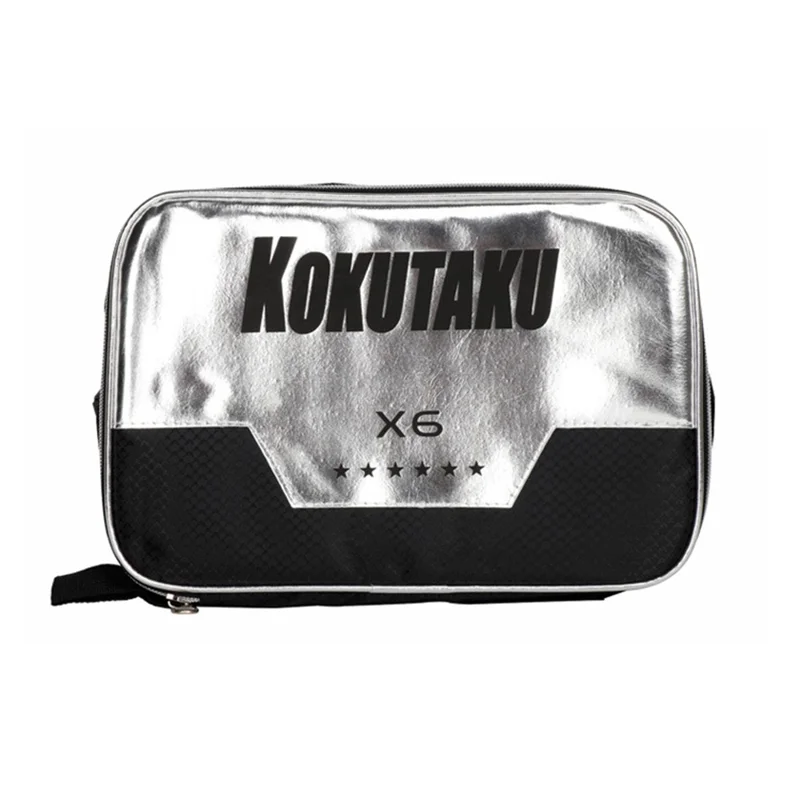 KOKUTAKU 2PCS / Set de raquetas de tenis de mesa de 6 estrellas para principiantes, con funda de transporte - Estilo de sujeción de pluma