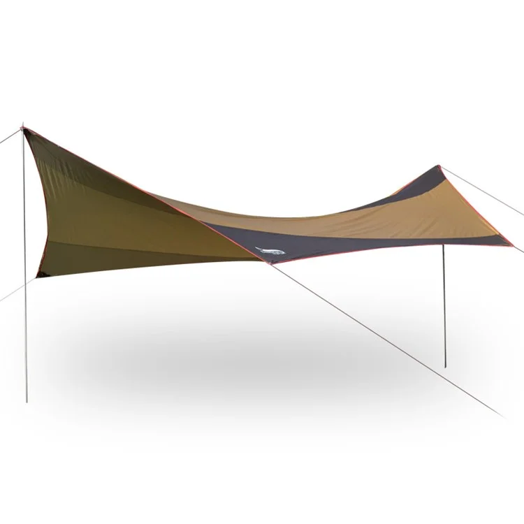 Desert & Fox Sun Shelter 210d Oxford Tent Tarp Campamento ao ar Livre Twning Tarp Rainfly, 550*560cm (espessura de Ferro)