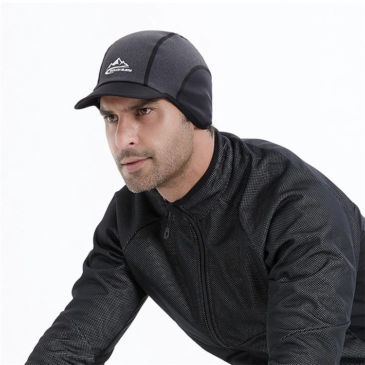 GOLOVEJOY DMZ46 Men's Winter Hat Nylon + Cationic Windproof Warm Thickened Lining Cap Skiing Hat - Black