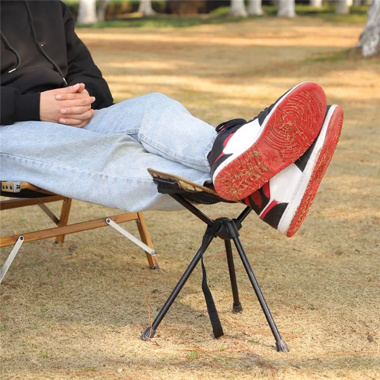 HALIN Silla Plegable de Camping Portátil de 600D Tela Oxford con Reposapiés para Senderismo, Pesca - Camuflaje Verde del Ejército