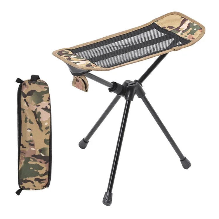 HALIN Portable 600D Oxford Cloth Folding Camping Chair Footrest Leg Rest for Hiking Fishing - Desert Camouflage
