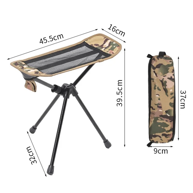 HALIN Portable 600D Oxford Cloth Folding Camping Chair Footrest Leg Rest for Hiking Fishing - Desert Camouflage
