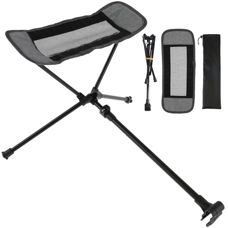 HALIN Cadeira de Acampamento Apoio para os Pés 600D Catiônico + Estrutura de Alumínio Apoio para os Pés Adequada para Tubos de 18-30mm de Diâmetro