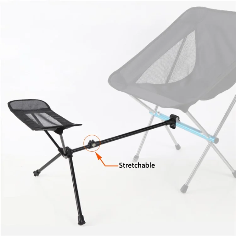 HALIN Cadeira de Acampamento Apoio para os Pés 600D Catiônico + Estrutura de Alumínio Apoio para os Pés Adequada para Tubos de 18-30mm de Diâmetro