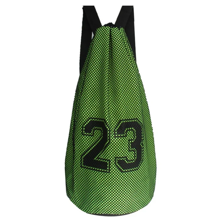 HALIN Nylon Kids Drawstring Bag Backpack Football Sports Gym Backpack - Green