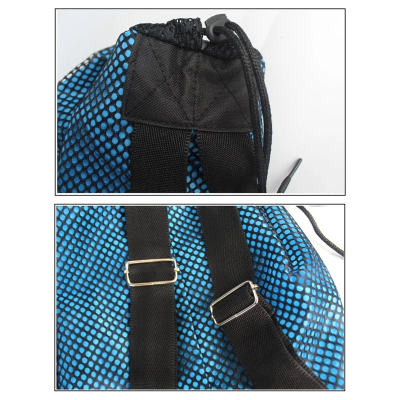 HALIN Nylon Kids Drawstring Bag Backpack Football Sports Gym Backpack - Black