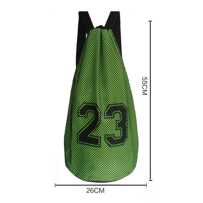 HALIN Nylon Kids Drawstring Bag Backpack Football Sports Gym Backpack - Black