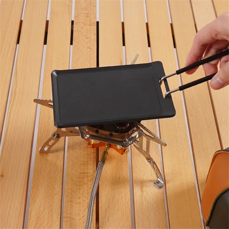 CLS Mini Rectangle Bakeware Griddle Outdoor Picnic Iron Grilling Pan with Handle (BPA-Free, No FDA Certificate)