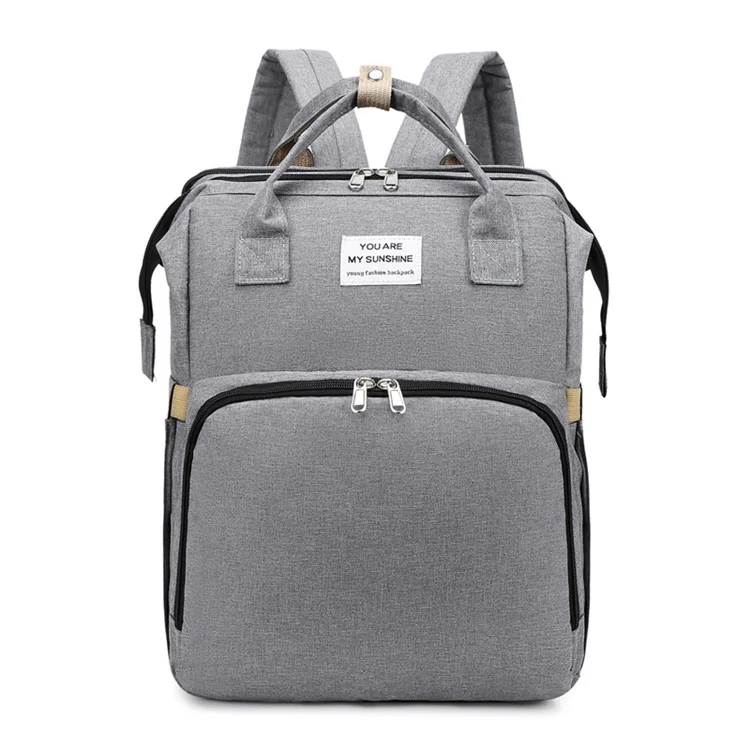 AOTU Baby Diaper Large Oxford Cloth Mommy Backpack Maternity Bag with Baby Sleeping Mat Bed Design - Baby Blue