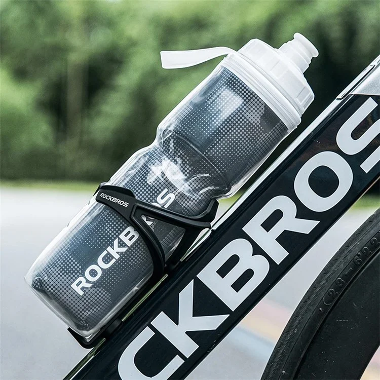 ROCKBROS BT65-1 670ml PP5+Silicone Insulation Water Bottle Cycling Squeeze Type Water Cup (BPA Free, No FDA Certification) - Pink