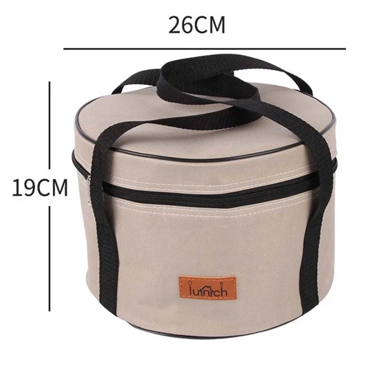 AOTU Gran Aislamiento Oxford Camping Bolsa de Cocina Bolsa de Almacenamiento Utensilios de Cocción Bolsa de Transporte de Tazón - Beige