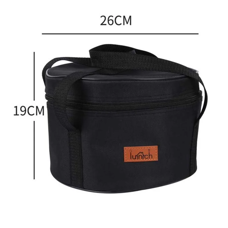 AOTU Gran Bolsa de Almacenamiento Aislante de Tela Oxford para Utensilios de Cocina Camping - Negro