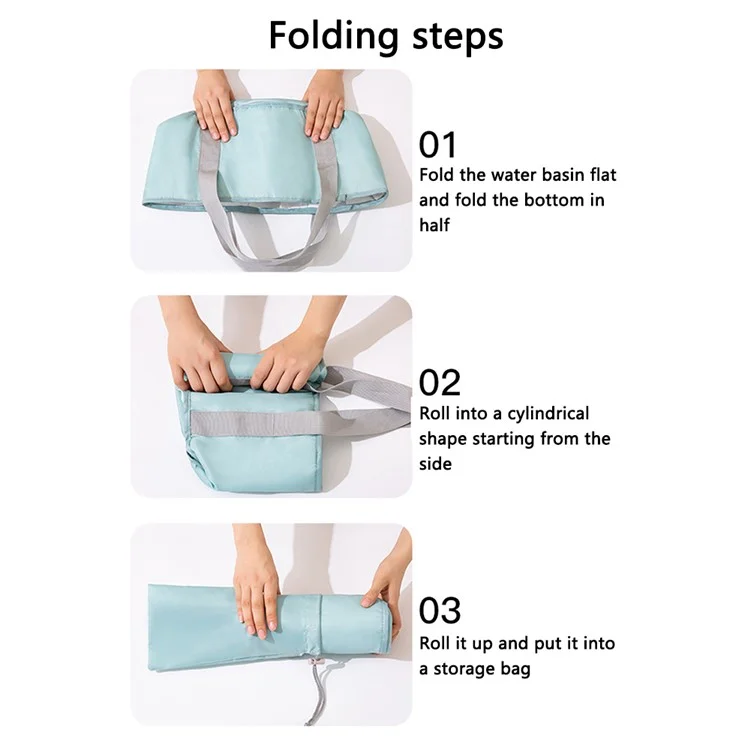 AOTU Home Foot Soaking Bucket Travel Thermal Insulation Aluminum Foil Layer Foldable Foot Bath Basin, Größe: L - Blau