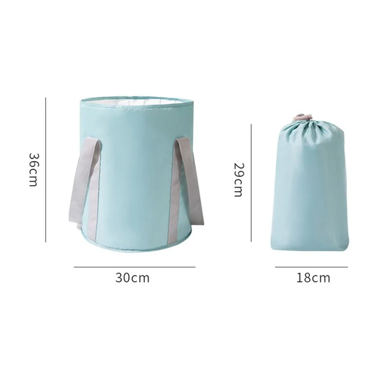 AOTU Home Foot Soaking Bucket Travel Thermal Insulation Aluminum Foil Layer Foldable Foot Bath Basin, Größe: L - Blau