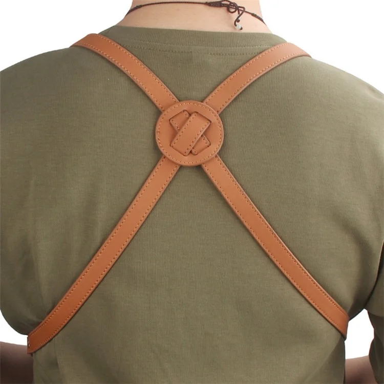 MANBA H248 Tactical Holster PU Leather Double Shoulder Concealment Holster Underarm Invisible Pistol Holster - Brown