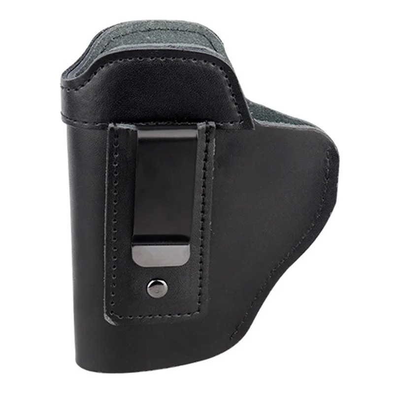 H-116 For Glock 17 Pistol PU Leather Right / Left Tactical Holster with Belt Clip Hidden Carrying Case - Black / Left