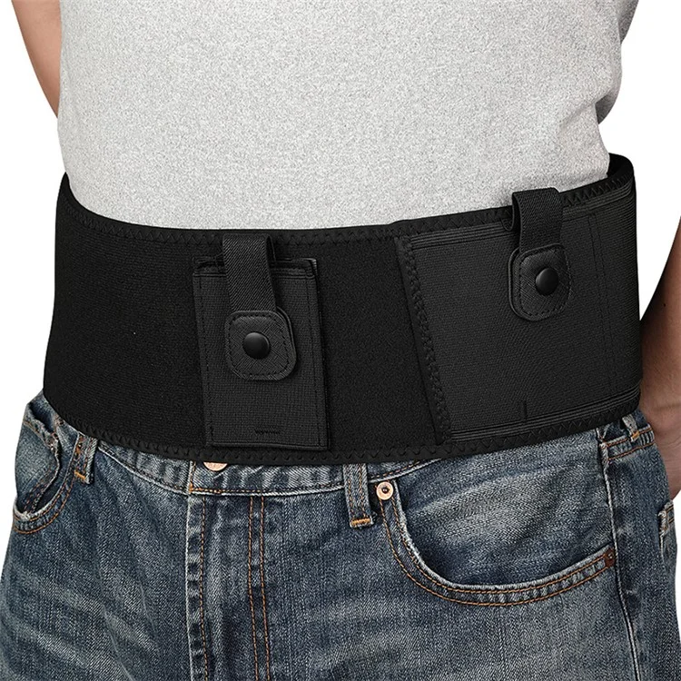 H183 Taktische Bauchgurtholster Neopren Verdecktes Tragen Gürtelband Pistolenhalter Tasche - 101,6 cm / Linke Hand