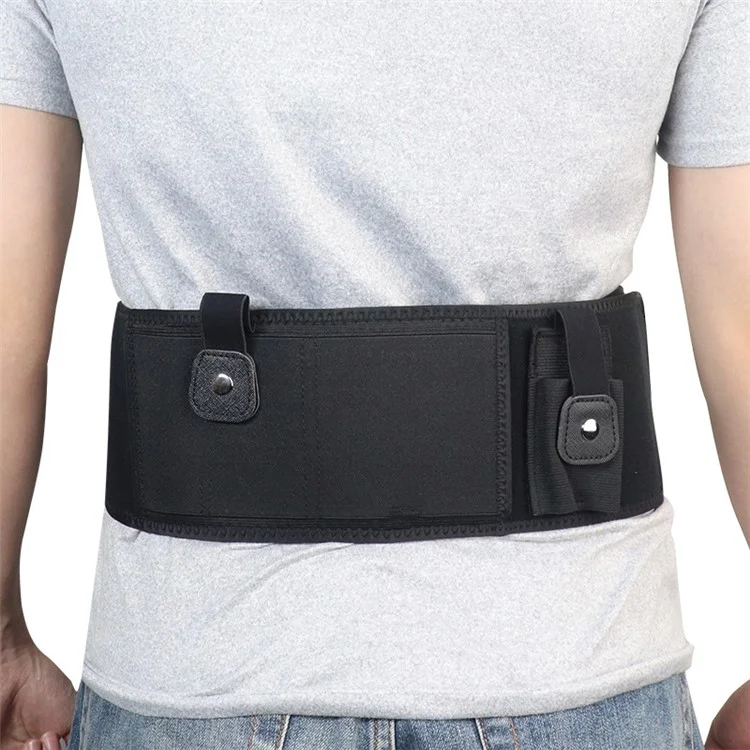 H183 Tactical Belly Gun Holster Neoprene Concealed Carry Waist Band Pistol Holder Bag - 40-inch / Right Hand