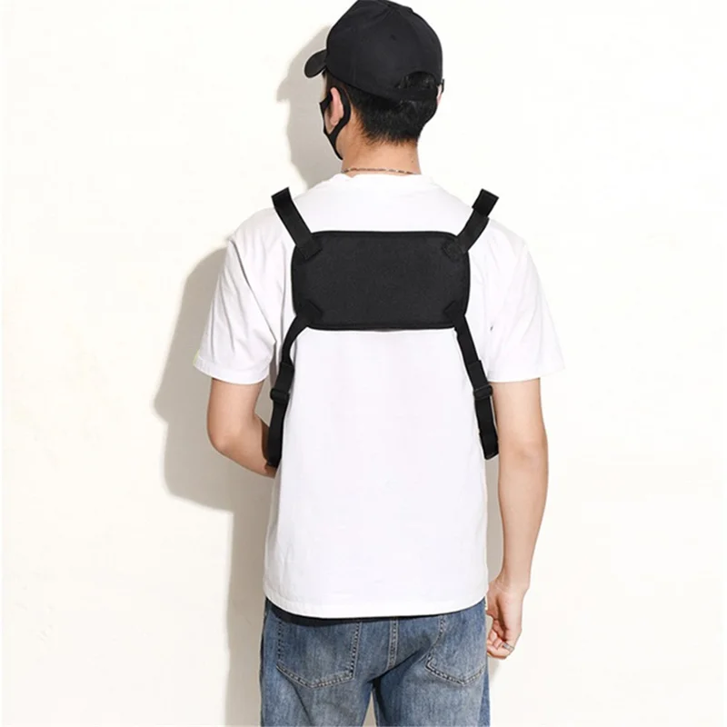 Outdoor Men Tactical Vest Bag Waterproof Polyester Multi-pockets Chest Bag - Khaki