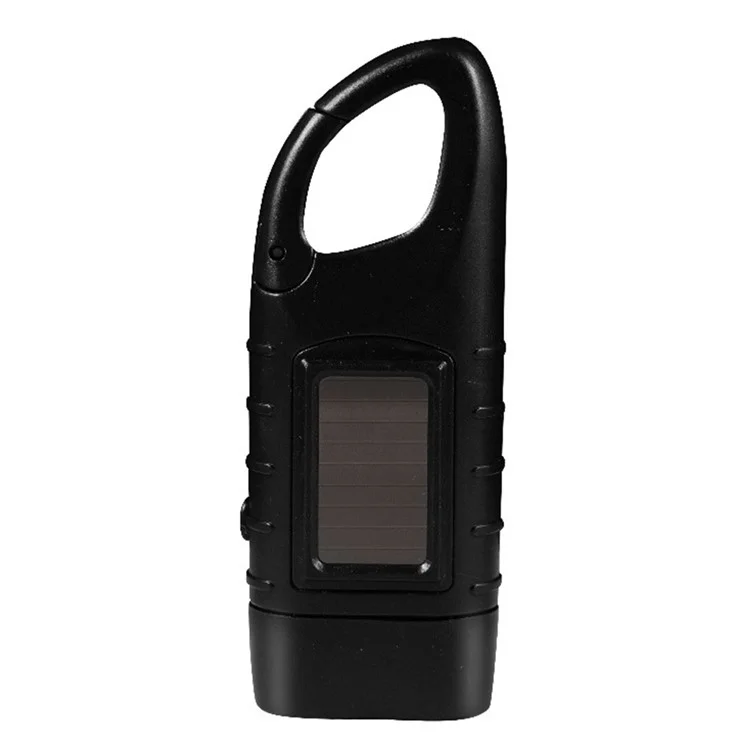 AOTU Outdoor Emergency Solar Power Hand Crank Flashlight LED Hand Crank Power Lights - Black