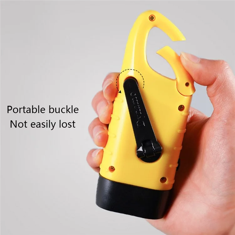 AOTU Outdoor Emergency Solar Power Hand Crank Flashlight LED Hand Crank Power Lights - Black
