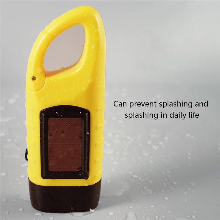 AOTU Outdoor Emergency Solar Power Hand Crank Flashlight LED Hand Crank Power Lights - Black