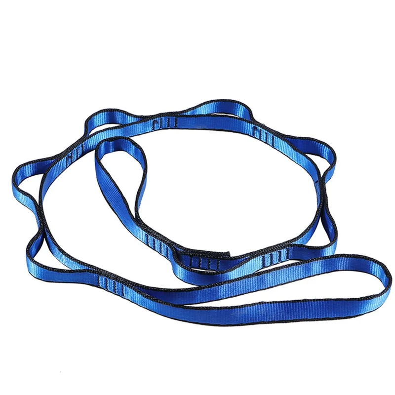 SY-0102 1.1m Aerial Yoga Climbing Lanyard Polyester Yarn Climbing Strap Hammock Daisy Chain - Blue