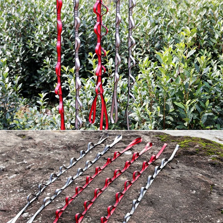 Harnais de yoga aérien de 2 m Daisy Chains Sangle forte de 15 kN Sangle en polyester Chaîne Élingue - Rouge