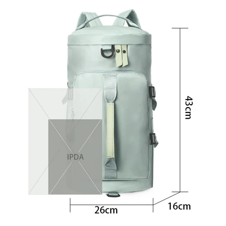 COOMIKKE Large Capacity Oxford Cloth Fitness Backpack Tote Crossbody Bag Unisex Travel Luggage Bag - Light Purple