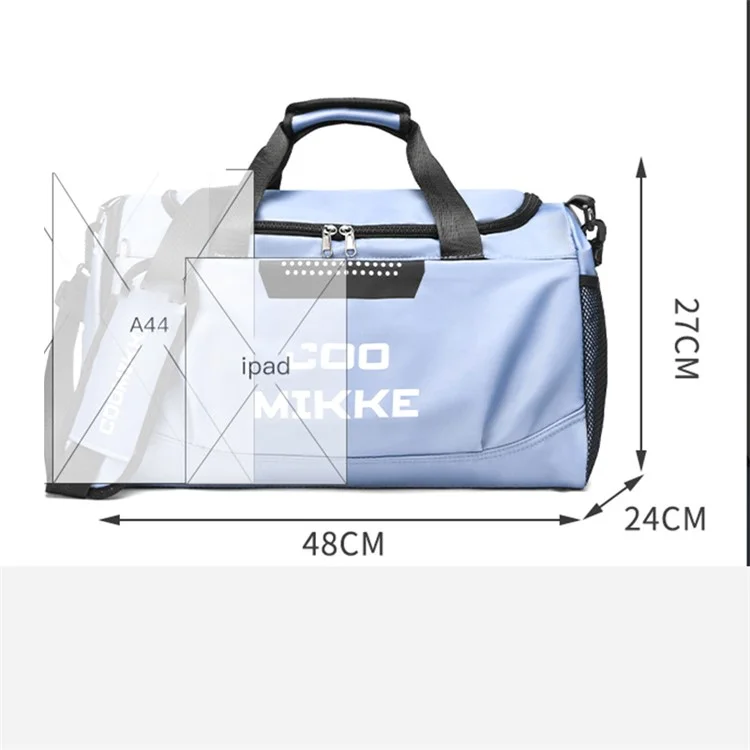 COOMIKKE Unisex Large Capacity Waterproof Fabric Sports Fitness Tote Crossbody Bag Travel Luggage Bag - Black