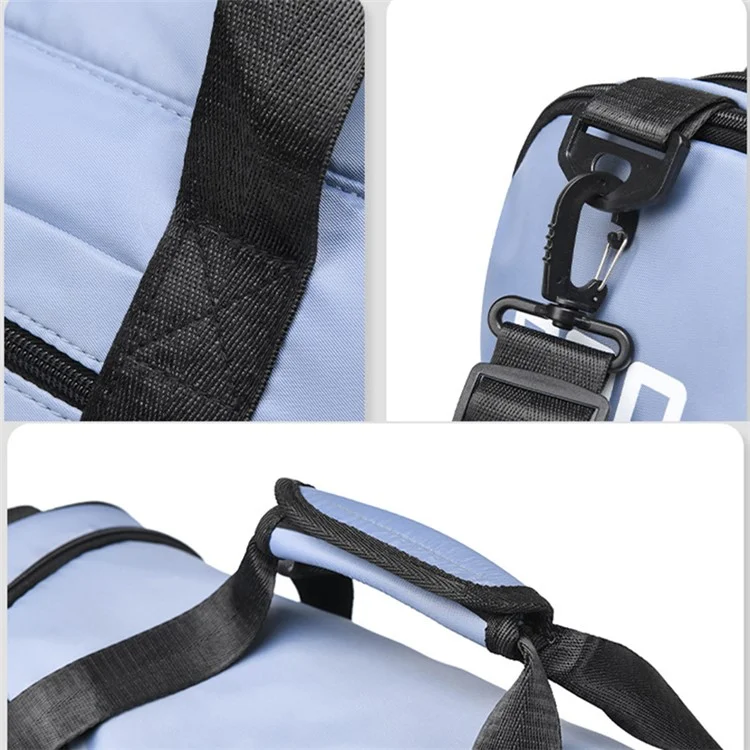 COOMIKKE Unisex Large Capacity Waterproof Fabric Sports Fitness Tote Crossbody Bag Travel Luggage Bag - Black