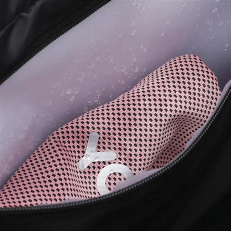 Oxford Cloth Unisex Waterproof Fitness Tote Crossbody Bag Large Capacity Travel Luggage Bag - Baby Blue