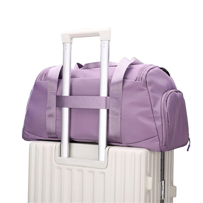 Oxford Cloth Unisex Waterproof Fitness Tote Crossbody Bag Large Capacity Travel Luggage Bag - Baby Blue