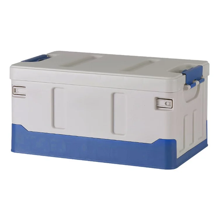 K6301-S 35L Outdoor Camping Folding Storage Box Car Trunk Organizer, Size S - Blue+White