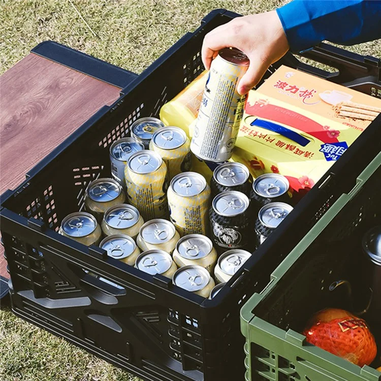 K4001 50L Camping Pieghevole Cestino Frutta Scatola di Stoccaggio senza Coperchio (No FDA) - Verde Militare
