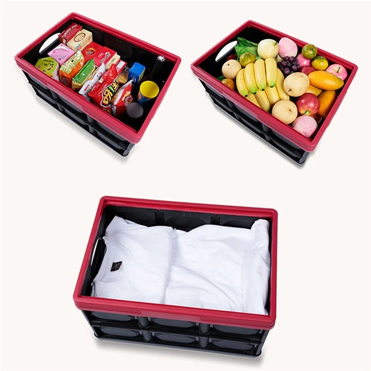 K6101-S 20L Camping PP Lagerkiste Faltbarer Kofferraum-Organizer Box - Schwarz