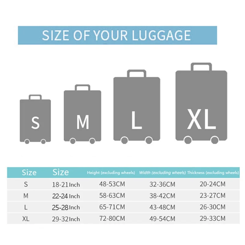 XT-1000 For 22-24 Inch Suitcase Dust Cover Travel Luggage Elastic Sleeve, Size M - Nordic Aurora