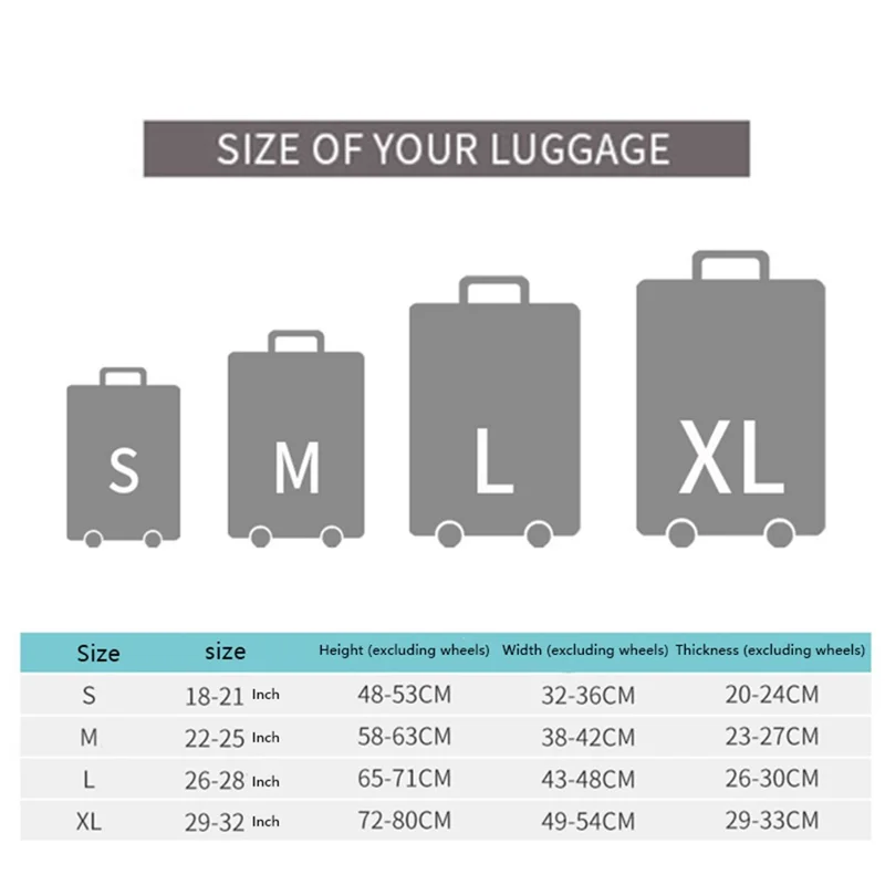 XT-200 18-21inch Trolley Case Elastic Cover Travel Suitcase Anti-dust Cover, Size S - Rose