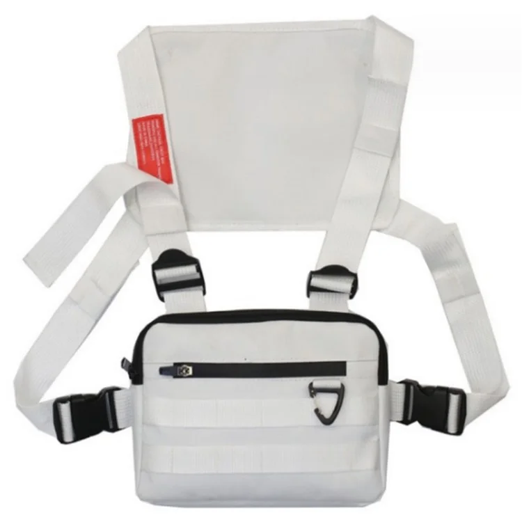 YA0274 Men Outdoor Tactical Vest Waterproof Oxford Cloth Military Chest Bag - White