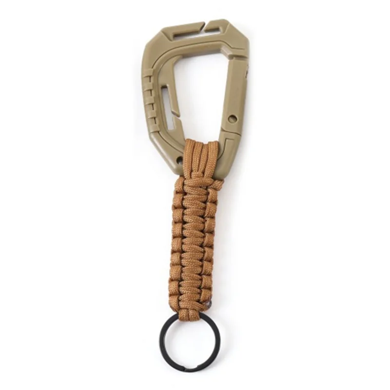 DH36 Outdoor 7-Core 4mm Umbrella Rope Tactical Paracord Backpack Keychain - Khaki