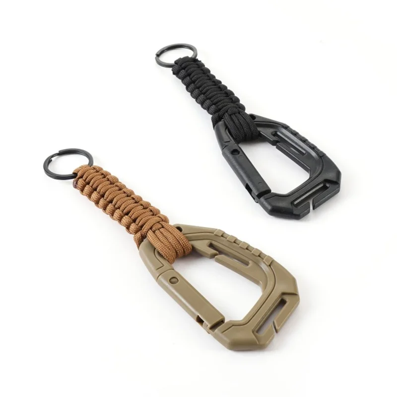 DH36 Outdoor 7-Core 4mm Umbrella Rope Tactical Paracord Backpack Keychain - Khaki