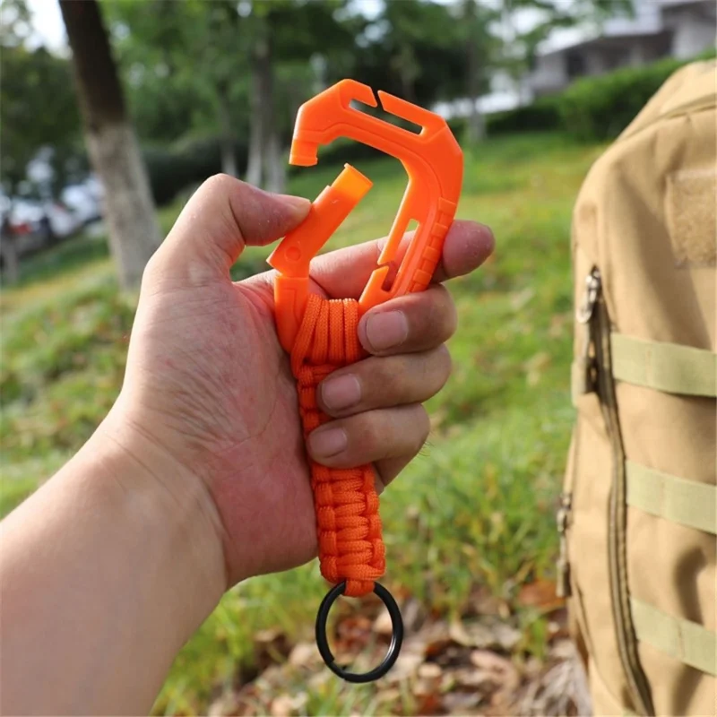 DH36 Outdoor 7-Core 4mm Umbrella Rope Tactical Paracord Backpack Keychain - Khaki