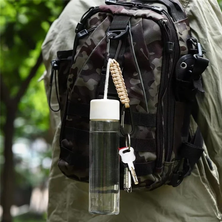 YT15010 Outdoor Climbing Paracord Llavero Carabinero Hecho a Mano Equipo de Emergencia - Verde del Ejército