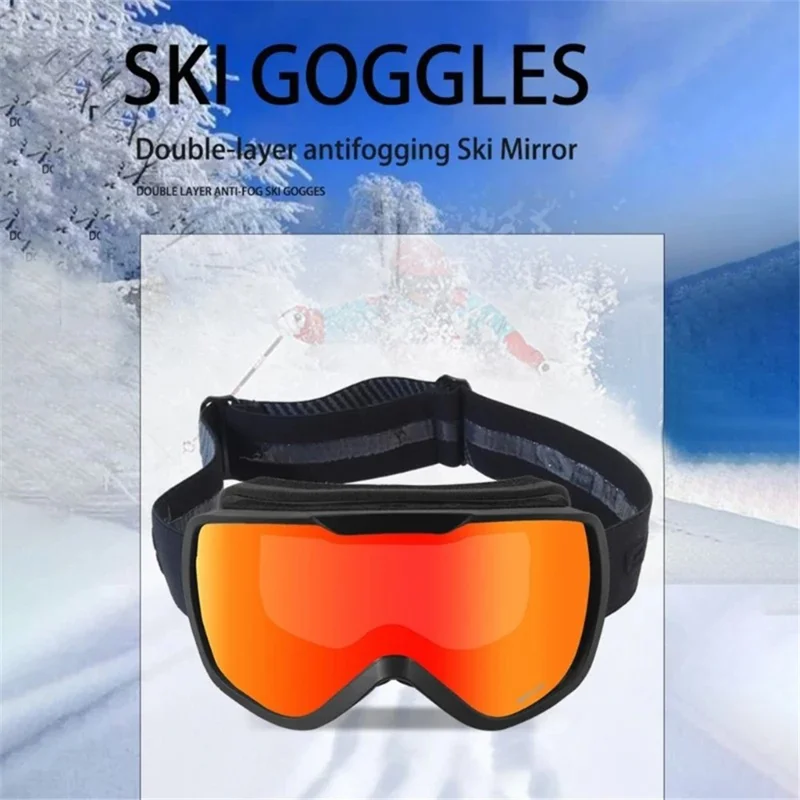 BOLLFOS BF642 Dual-Layer Anti-Fog PC+TPU Skiing Goggles for Men Women - Blue