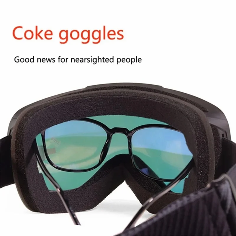 BOLLFOS BF642 Dual-Layer Anti-Fog PC+TPU Skiing Goggles for Men Women - Blue