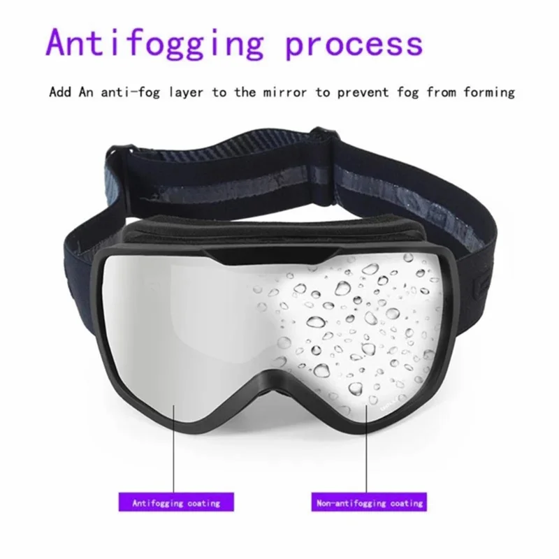BOLLFOS BF642 Dual-Layer Anti-Fog PC+TPU Skiing Goggles for Men Women - Blue