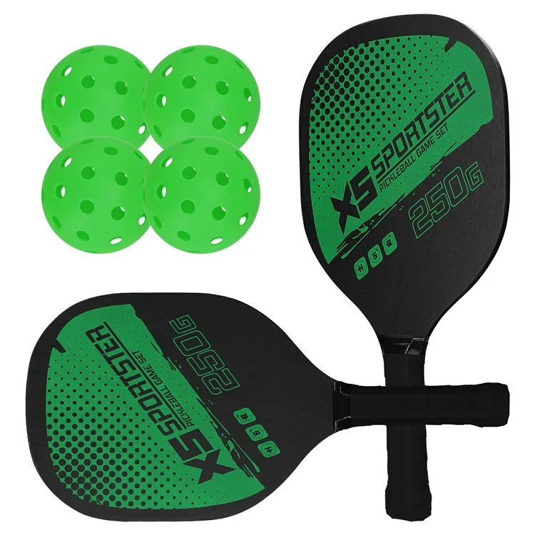 CG1415 Pickle Ball Racket Set Pickle Ball Paddle Kit with 2 Rackets + 4 Pickle Balls