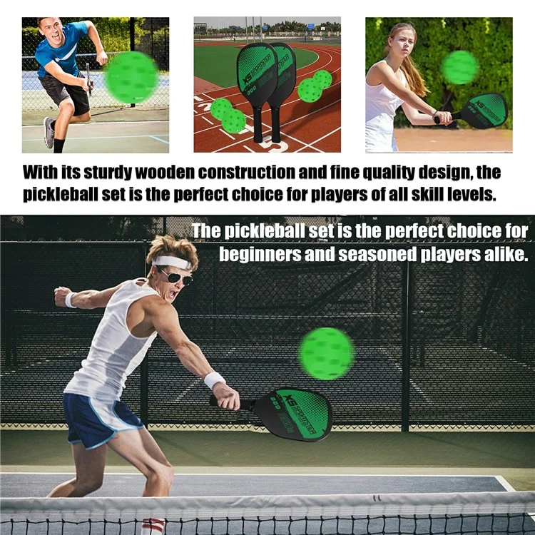 CG1415 Pickle Ball Racket Set Pickle Ball Paddle Kit with 2 Rackets + 4 Pickle Balls