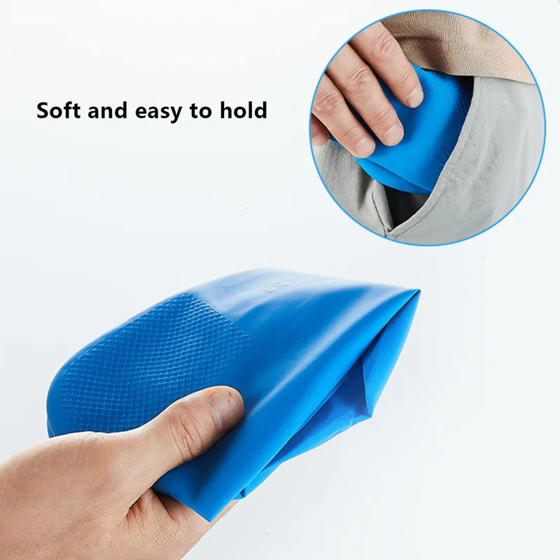 BANYUREN 1 Par de Cubiertas Impermeables para Zapatos Reutilizables Látex Antideslizante para Días de Lluvia - Negro / L